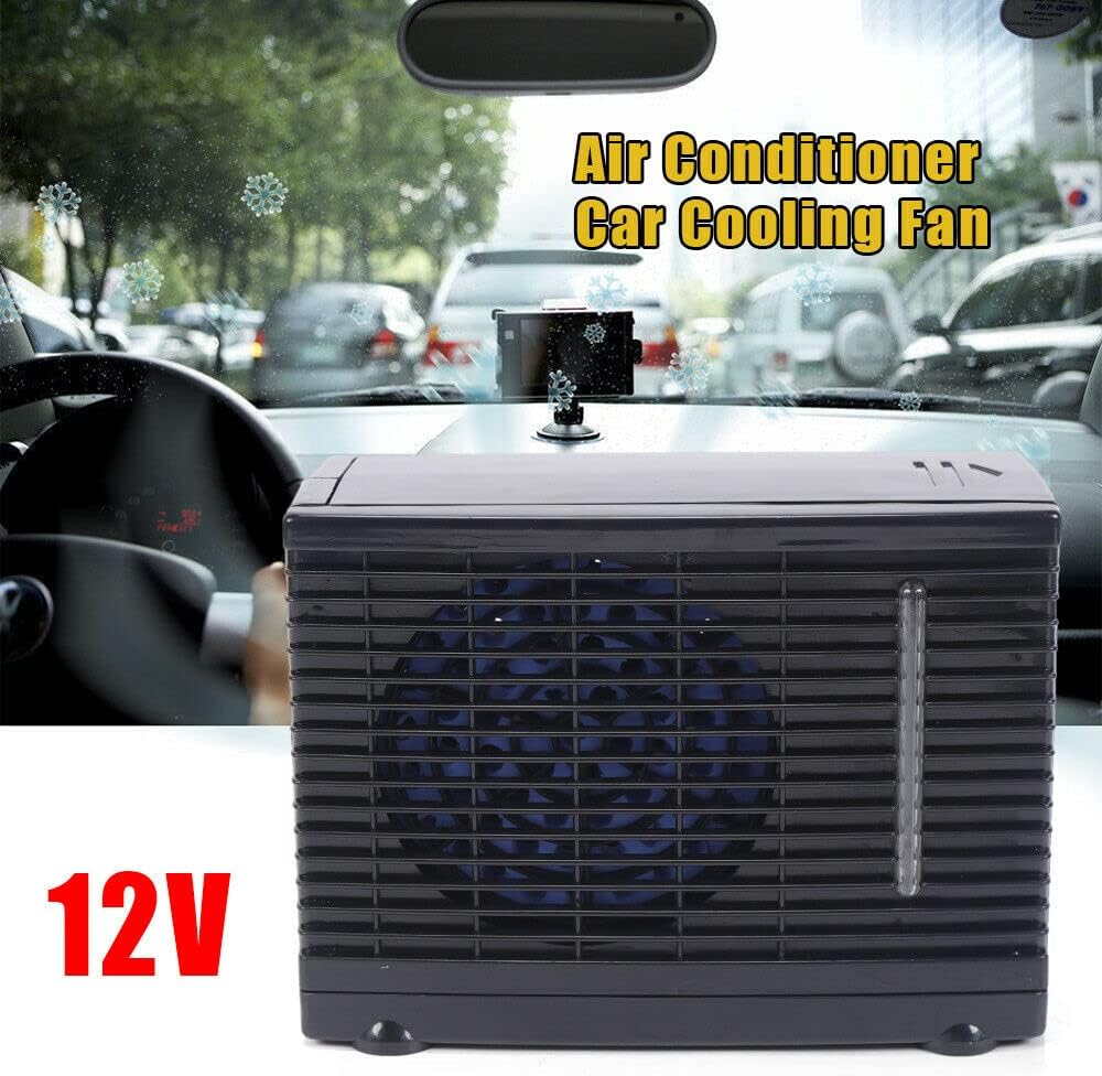 Adjustable Mini Air Conditioner Cooler - 12V Portable Car Air Conditioner Cooling Fan,Car Truck Air Cooler - Mini Air Cooler For Truck VehicleCooling Fan Water Ice Evaporative Pack of 2