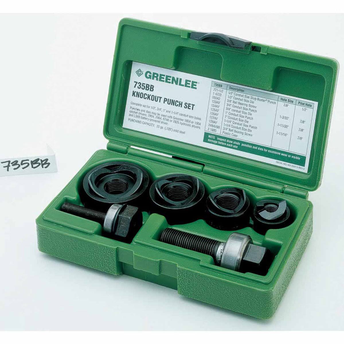 Greenlee Round Knockout Punch Kit 735BB