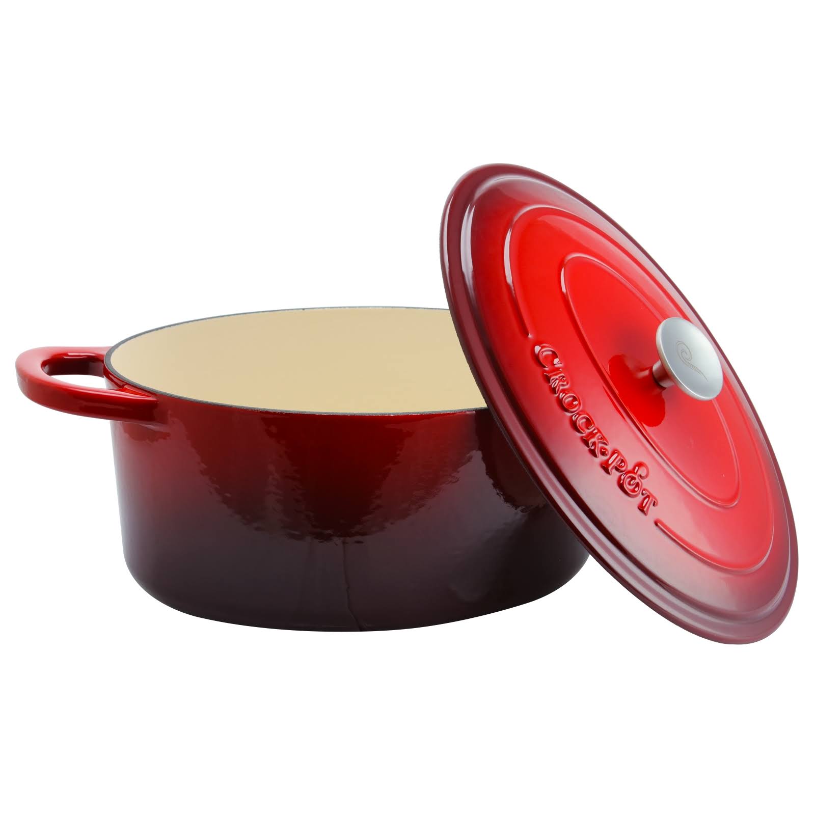 Crock-pot Artisan 7 qt Dutch Oven - Oval - Scarlet Red - Cast Iron