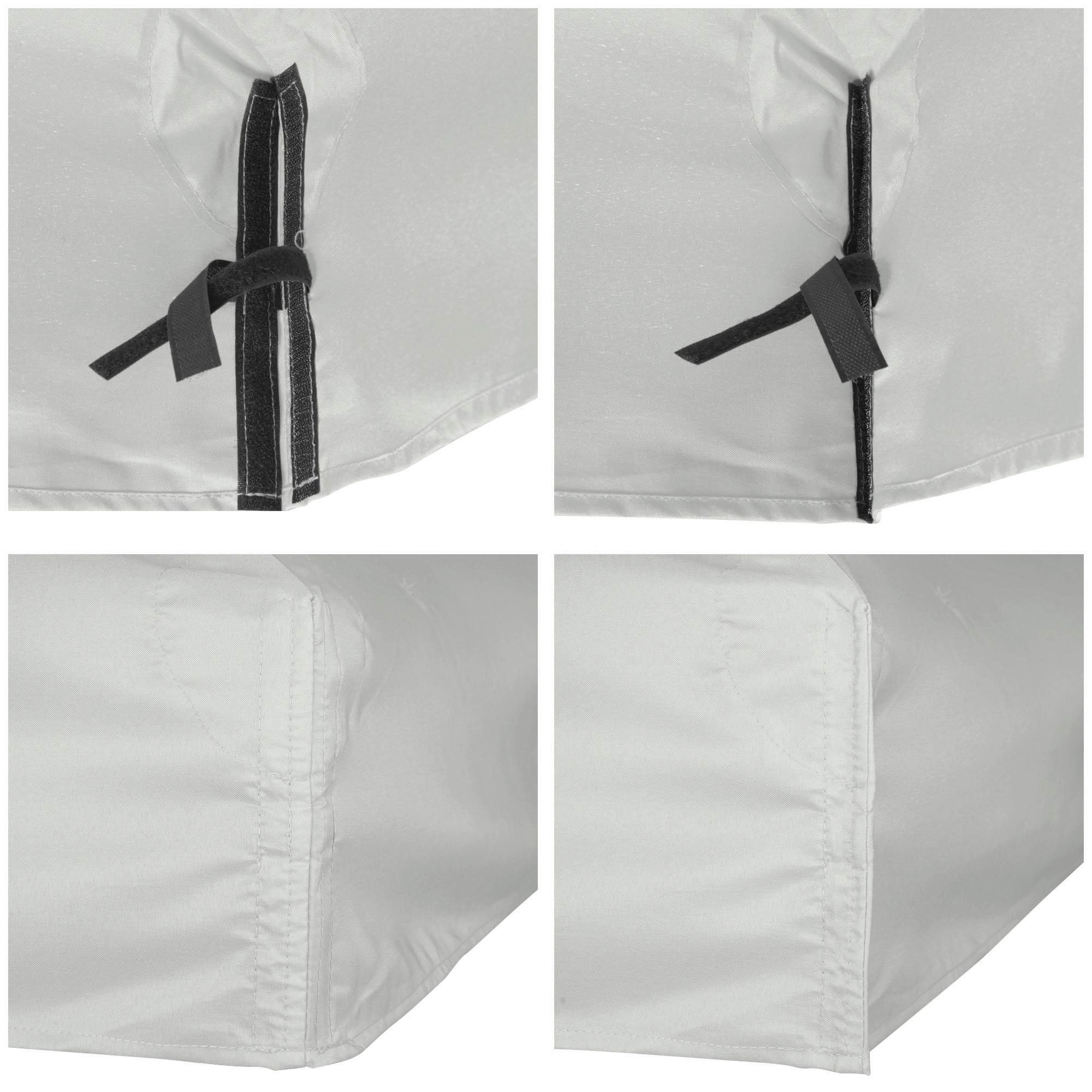Yescom 10'x10' Gazebo Top Replacement for 2 Tier Outdoor Canopy Cover Patio Garden Yard Grey Y00910T09