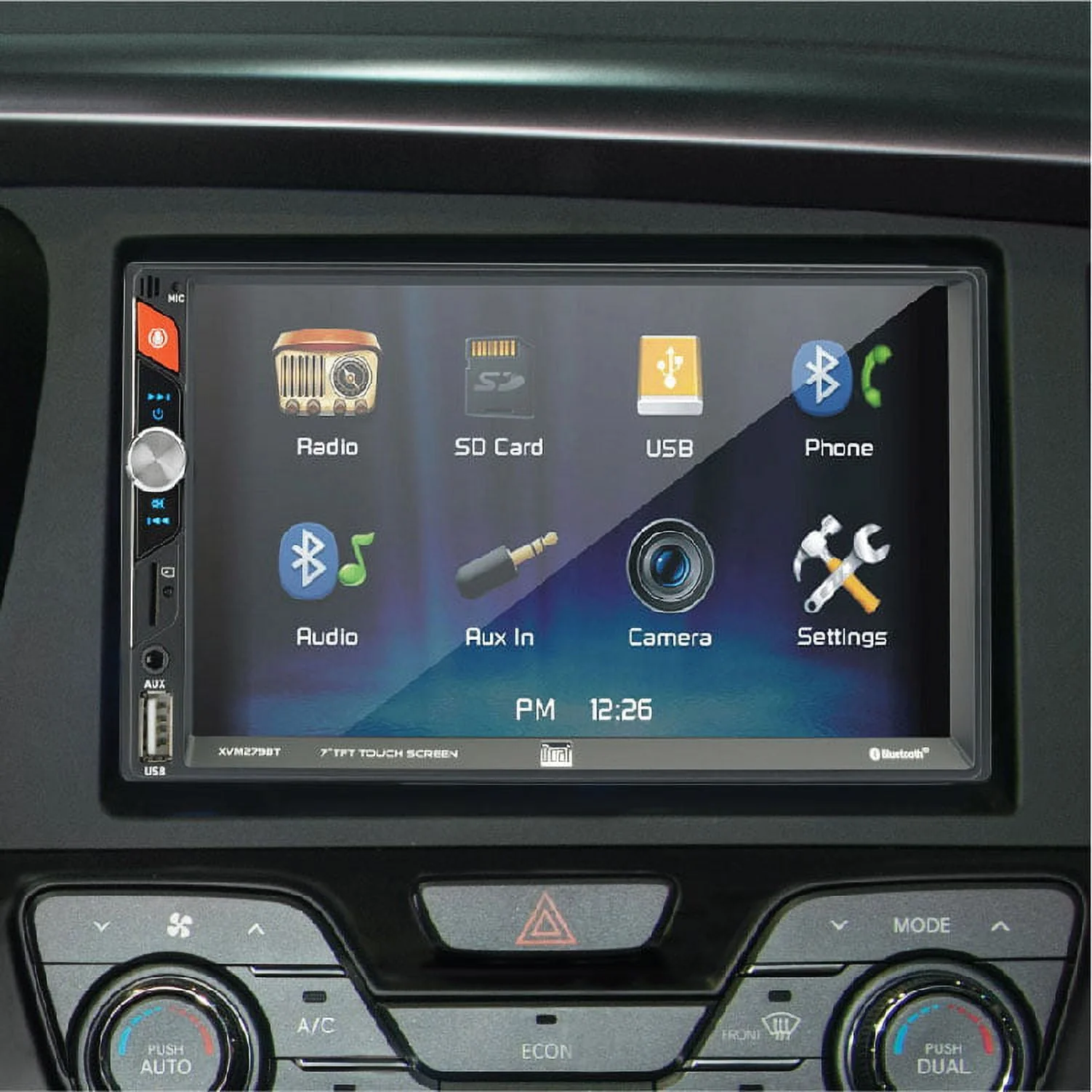 Dual Electronics XVM279BT 7 inch Double DIN Car Stereo with LED Touch Screen, Bluetooth, New