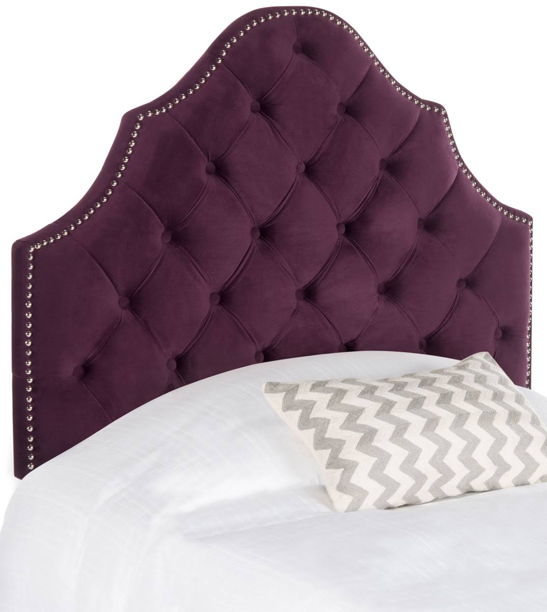 Safavieh Arebelle Velvet Tufted Headboard - Purple - Twin