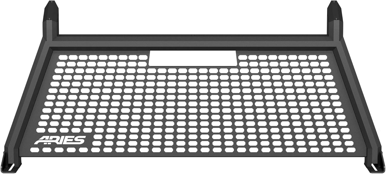 ARIES 1110102 AdvantEDGE Black Aluminum Truck Headache Rack Cab Protector, Select Ford F-150
