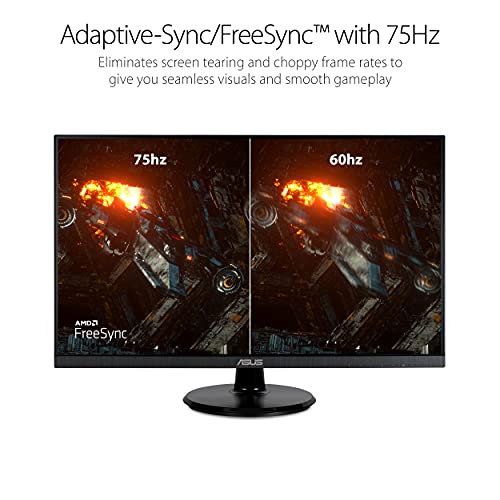 ASUS 27” 1080P Video Conference Monitor (BE279QSK) - Full HD, IPS, Built-in Adjustable 2MP Webcam, Mic Array, Speakers, Eye Care, Wall Mountable, Frameless