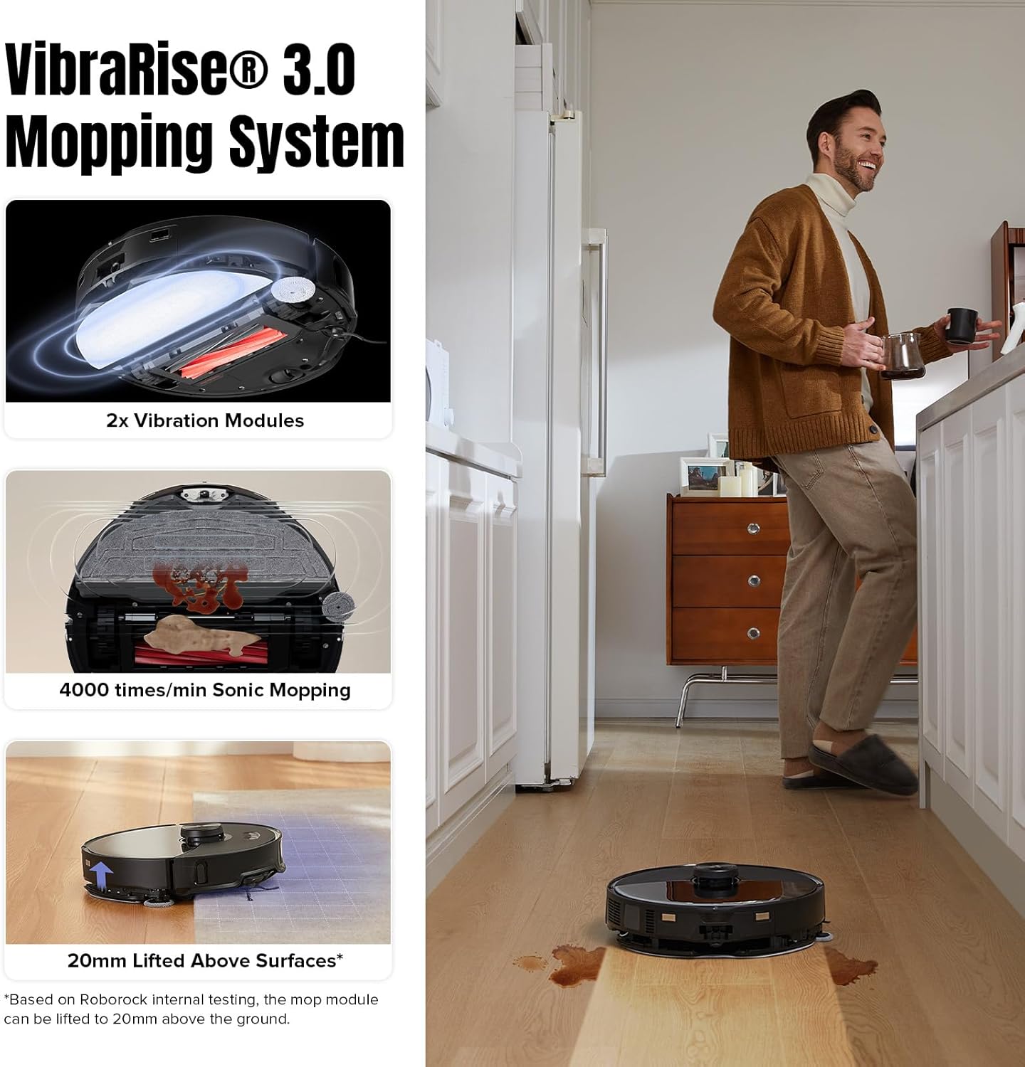 roborock S8 MaxV Ultra Robot Vacuum and Mop with Washable Filter Bundle