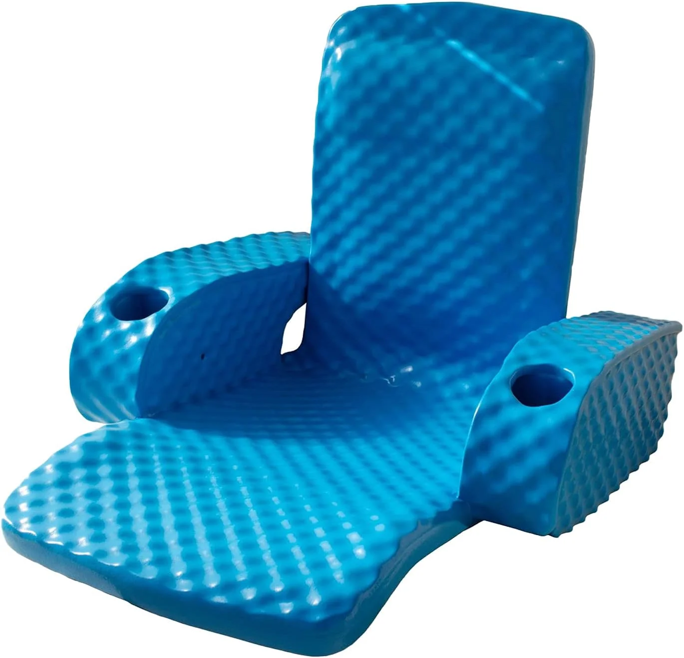 Folding Baja Chair Foam Swimming Pool Float, Portable Super Soft Floating Lounger with 2 Cup Holders for Beach Essentials - Curated Treasures Market