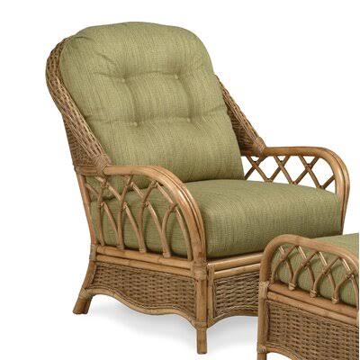 Everglade 34x22 Wide Tufted Armchair Braxton Culler Body Fabric: White Performance; 0863-91, Leg Color: Driftwood