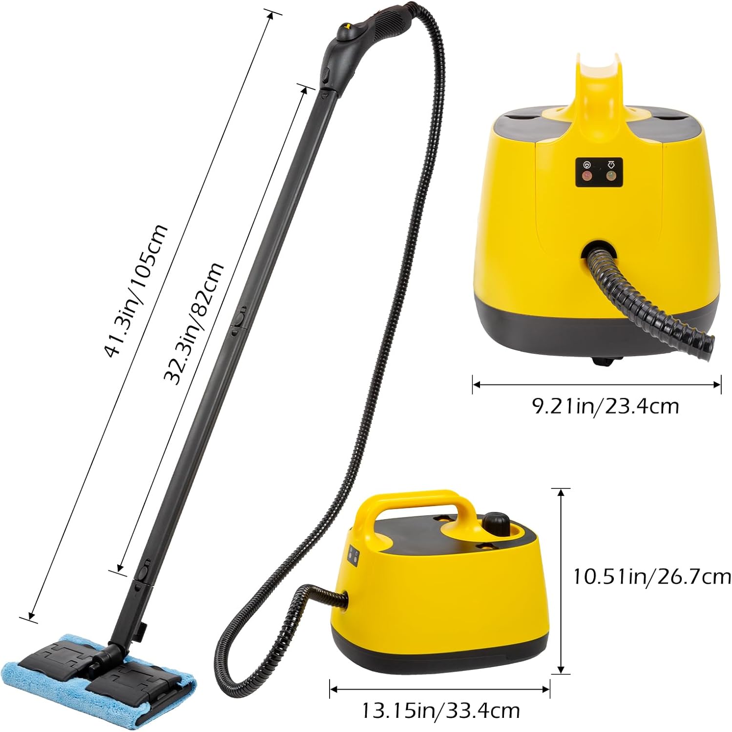 Dyna-Living 1500W High Pressure Steam Cleaner for Home Use 4.0 BAR Handheld Steamer Cleaning for Car Detailing 215°F High-Temperature Steam Cleaner for Upholstery Floor Steam Cleaner with 1.5L Tank