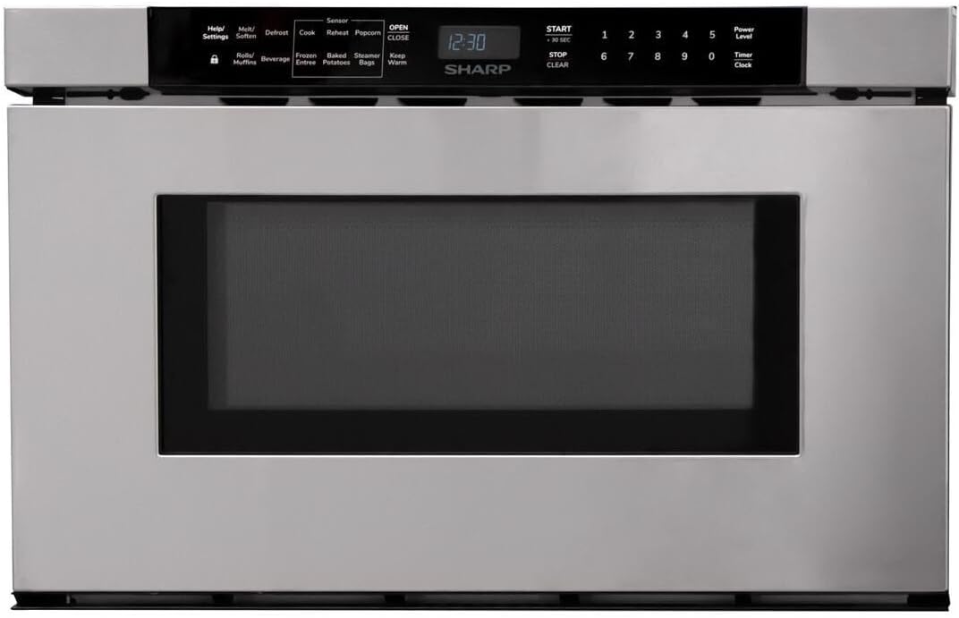 SHARP SMD2440JS 24 in. 1.2 cu. ft. Built-In Stainless Steel Microwave Drawer Oven