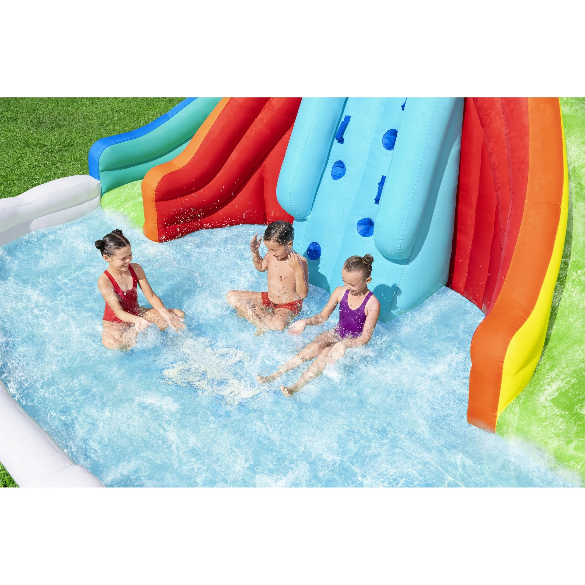 H20GO Let It Rain Inflatable Mega Water Park W/ Extra Large Splash Pool