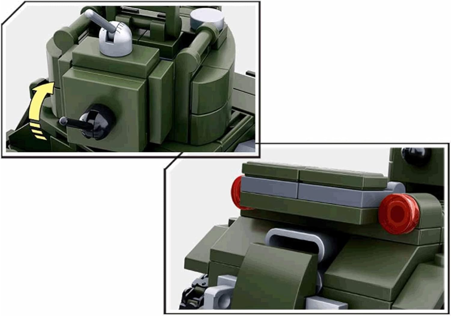 Octopbrik WW2 Army BT-7 Light Cavalry Tank, Compatible with Major Brand, Military Building Blocks Toys for Kids Age 3+ (347PCS)