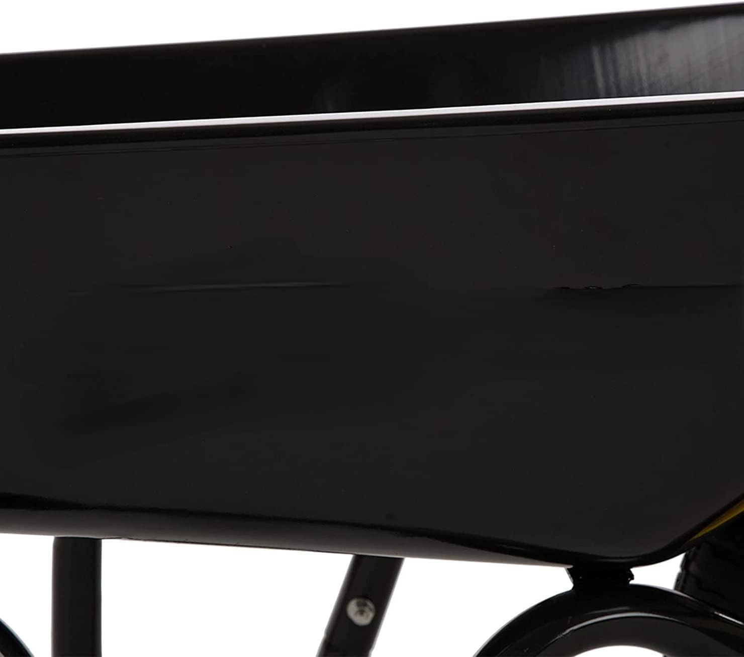 MONIK Framed Plastic Garden Wheelbarrow Utility Dump Cart, Black