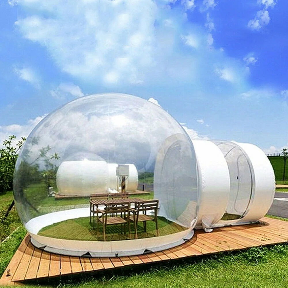 FETCOI 3 Meter Inflatable Tent Transparent Bubble Tent Eco Home Tent + Air Blower