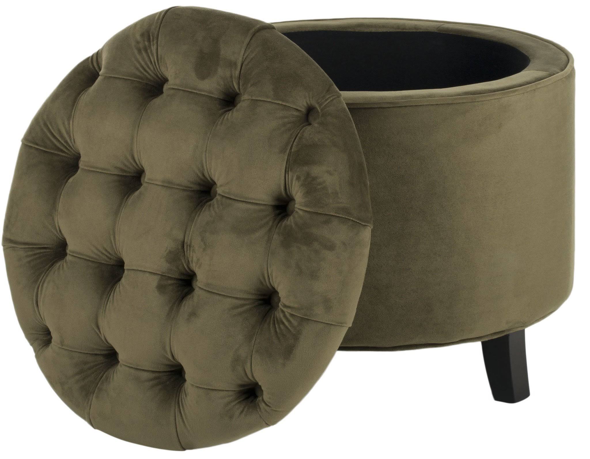 Safavieh Amelia Spruce Tufted Storage Ottoman
