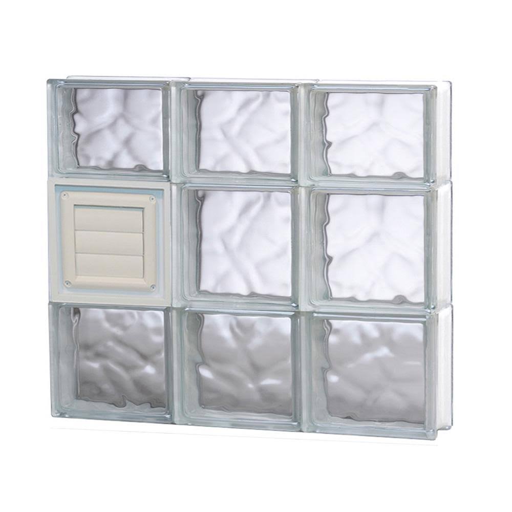 REDI2SET Wavy Pattern Frameless Replacement Glass Block Window (Rough Opening: 24-in x 22-in; Actual: 23.25-in x 21.25-in) D2422