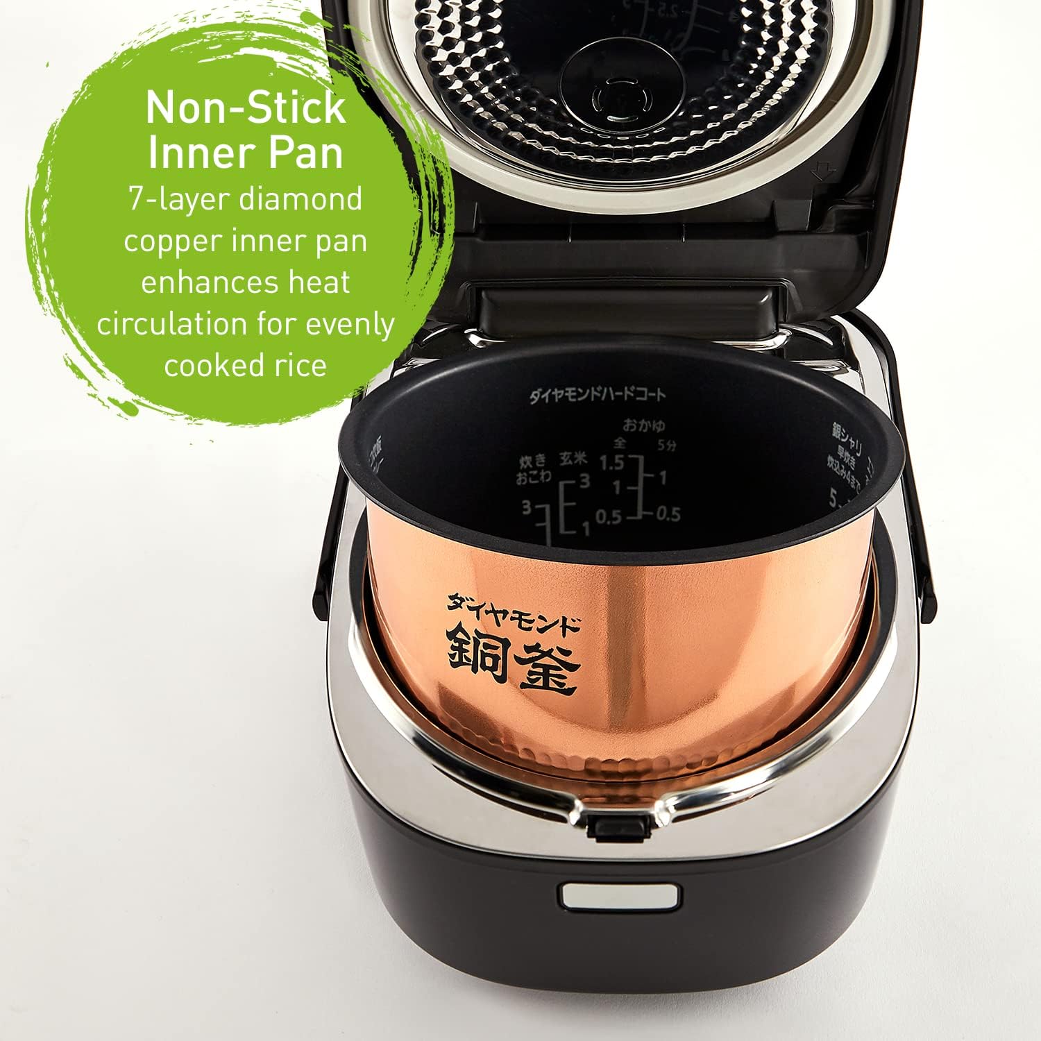 Panasonic 5 Cup (Uncooked) Japanese Rice Cooker with Induction Heating System and Pre-Programmed Cooking Options for Brown Rice, White Rice, and Porridge or Soup - 1.0 Liter - SR-HZ106 (Black)