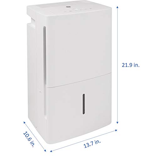 GE Energy Star Portable Dehumidifier, Perfect for Bedroom, Basement & Garage or Rooms, Ideal for High Humidity Areas
