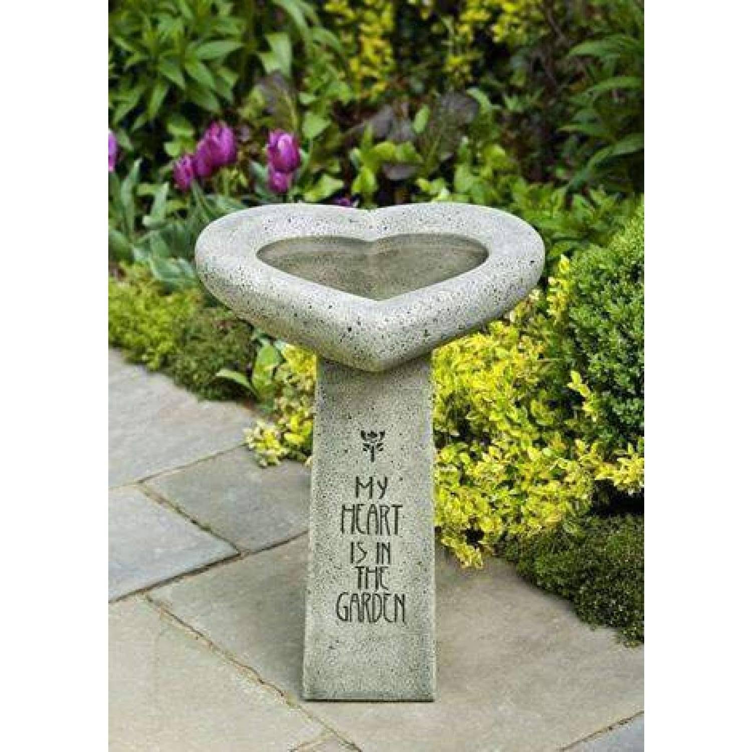 Campania International My Heart Is in The Garden Bird Bath