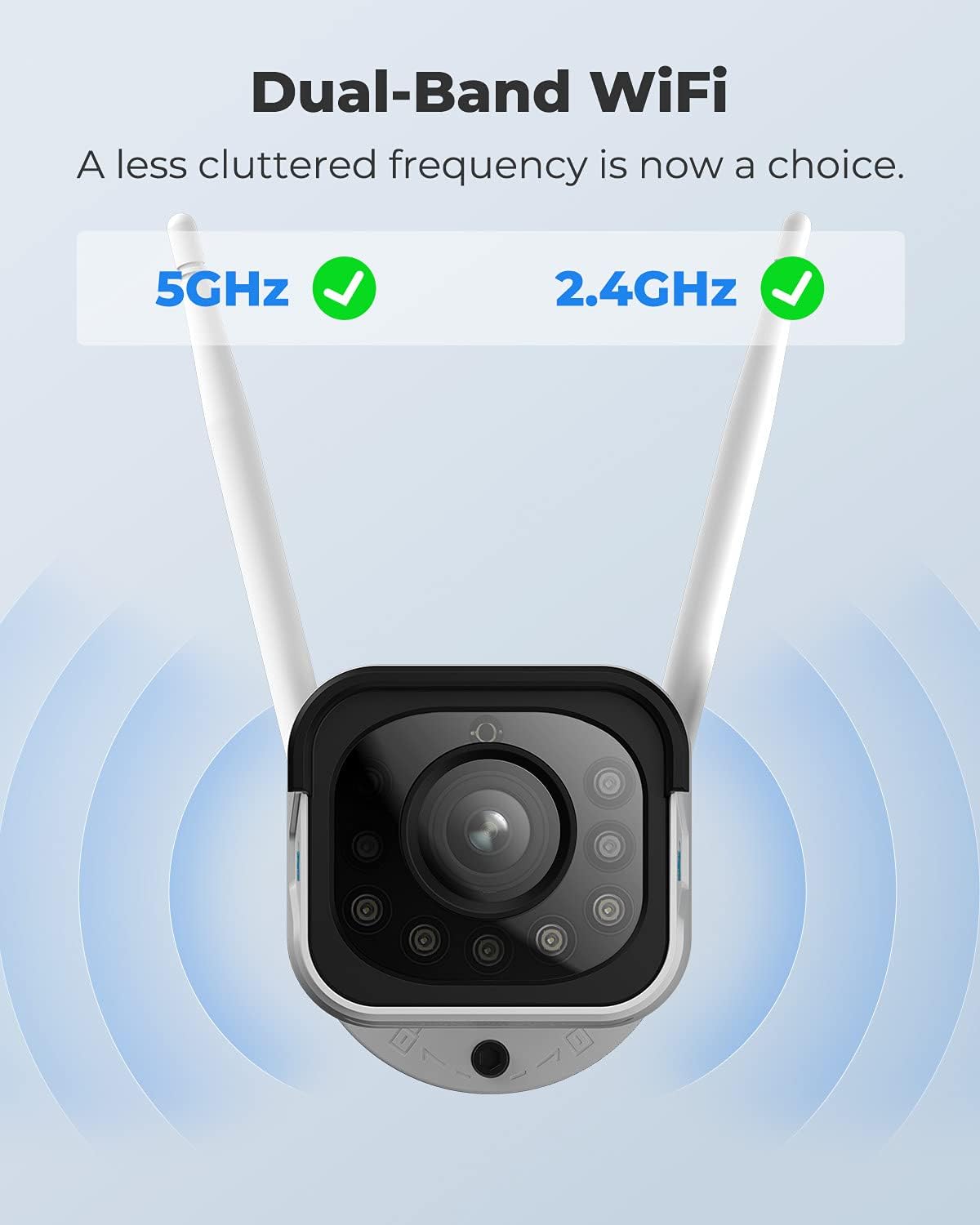 Reolink 5MP Security Camera Outdoor with Spotlights, 5X Optical Zoom, Color Night Vision, Person/Vehicle Detection, 2.4/5 GHz WiFi Home Security Camera System, Supports Smart Playback, RLC-511WA