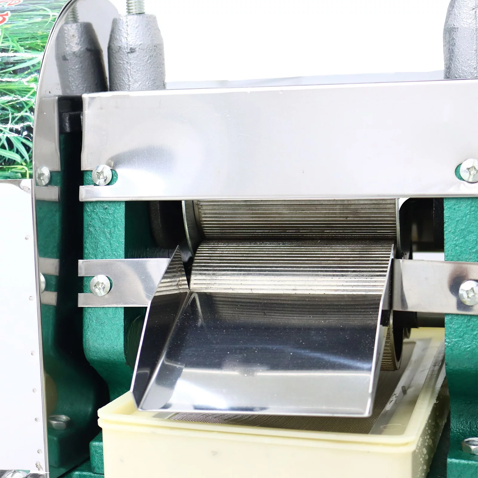 INTSUPERMAI Commercial Manual Sugar Cane Ginger Sweet Sorghum Masticating Juicer Press Two Knives