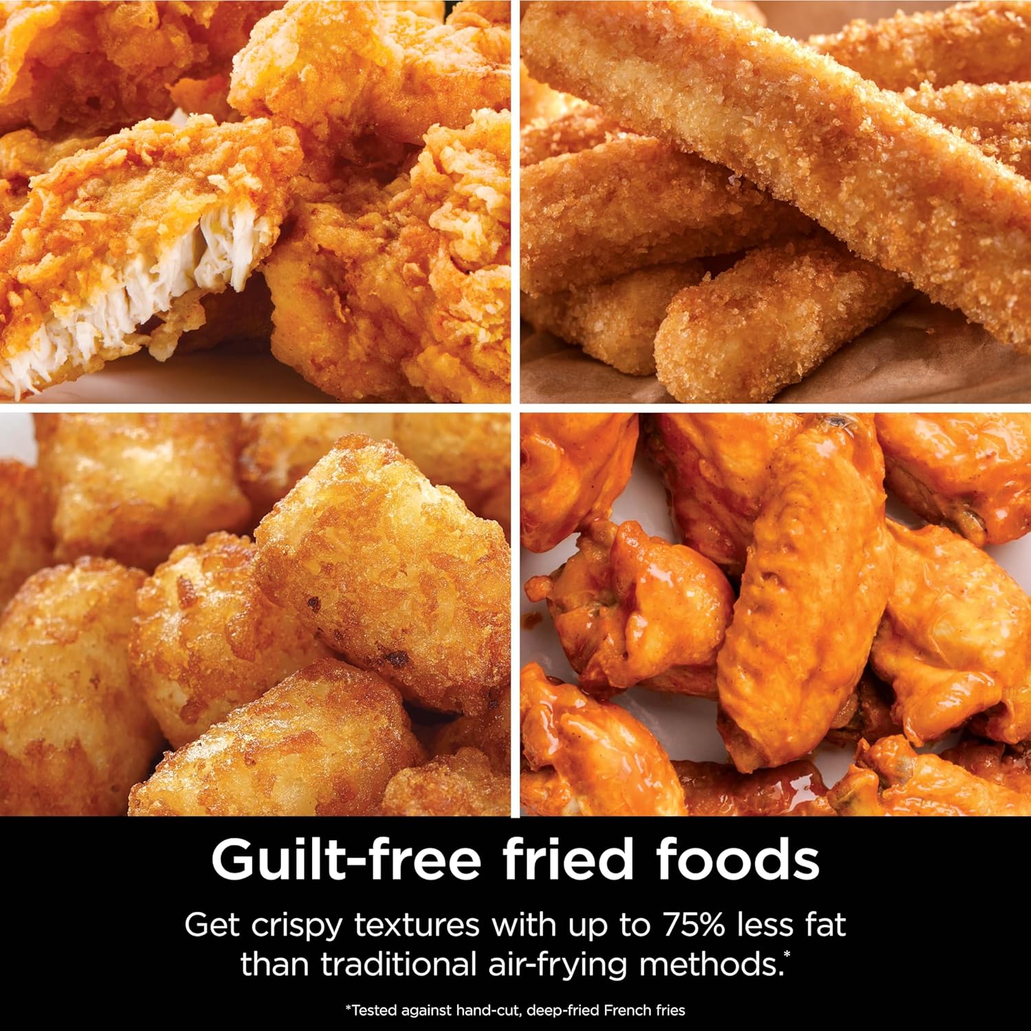 Ninja Air Fryer Pro XL 7-in-1, Max Crisp Tech, 450F for Hotter, Crispy Results, 6.5 QT Capacity fits 9 lbs wings, Max Crisp, Broil, Air Fry, Roast, Bake, Reheat, Dehydrate, Space Saving, Grey, AF182