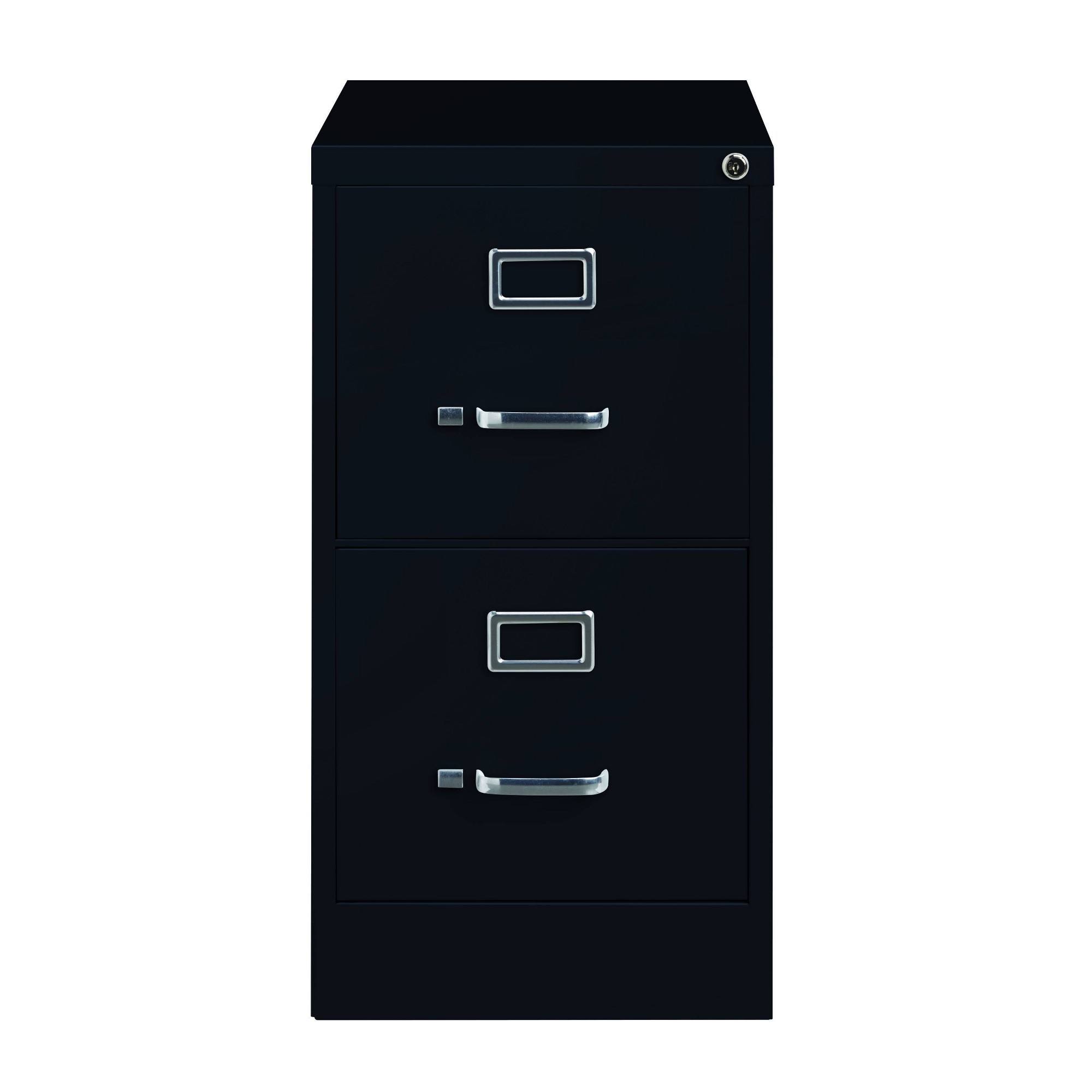 Hirsh 2 Drawer Vertical File Cabinet, Black