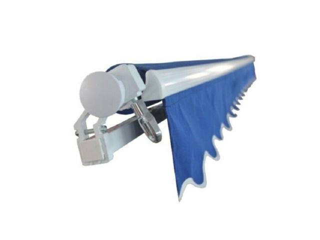 Aleko Retractable Patio Awning 12 x 10 ft Deck Sunshade Blue Color