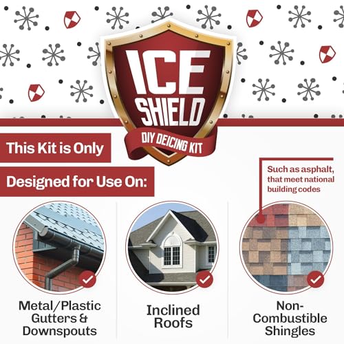 WarmlyYours Ice Shield Roof & Gutter Deicing Cable Kit, Protect from Ice and Snow Damage