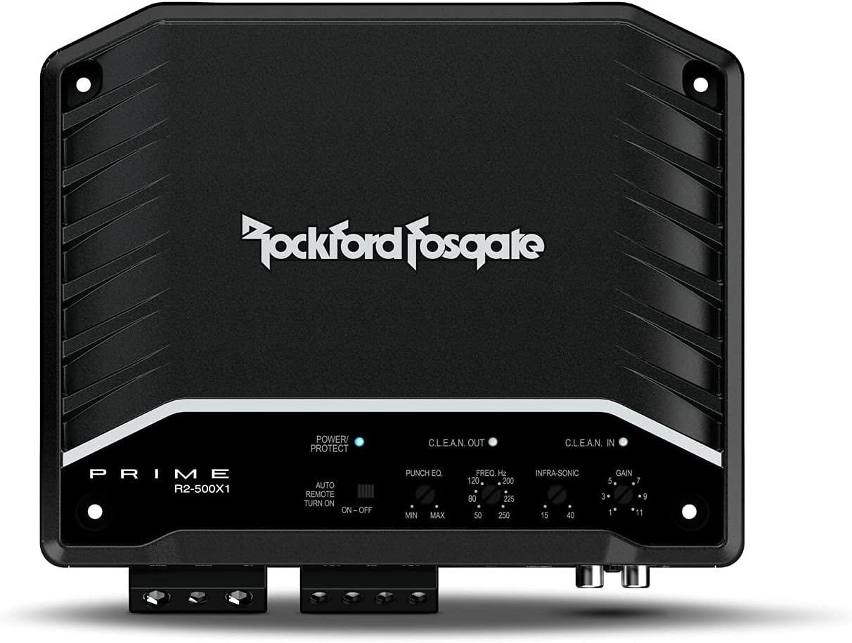 Rockford Fosgate Two P1S4-12 Punch 12" Subwoofers and a R2-500X1 500-Watt Prime Series Amplifier