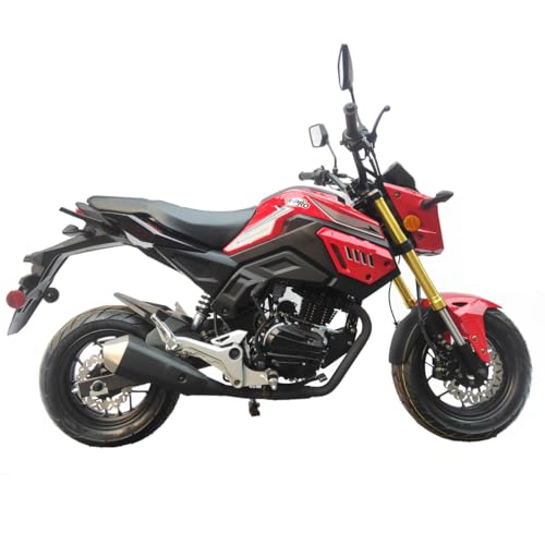 X-PRO Vader 150 Street Motorcycle with 5-Speed Manual Transmission, Electric/Kick Start! 12" Wheels! (Grey)