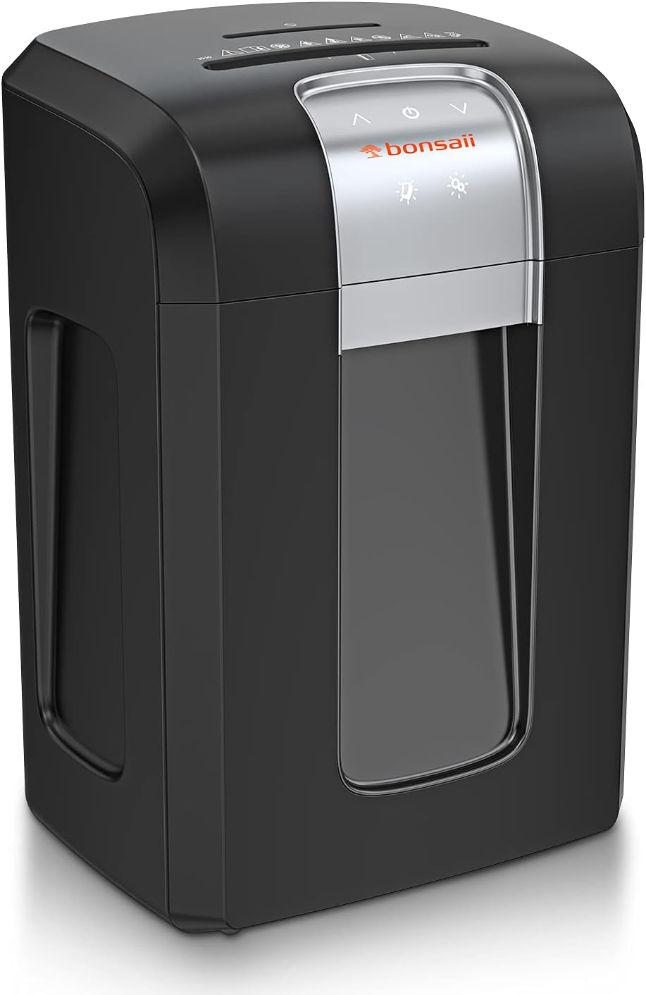 bonsaii Office Paper Shredder Heavy Duty, 240-Minute Cross-Cut Shredder Also Shred CDs/Credit Card, 18 Sheet Shredder with Jam Proof System, 7.9 Gallons Pullout Wastebasket & 4 Casters, Black (3S30)