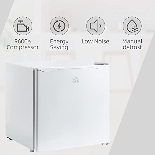 HOMCOM Mini Freezer Countertop, 1.1 Cu.Ft Compact Upright Freezer with Removable Shelves, Reversible Door for Home, Dorm, Apartment and Office