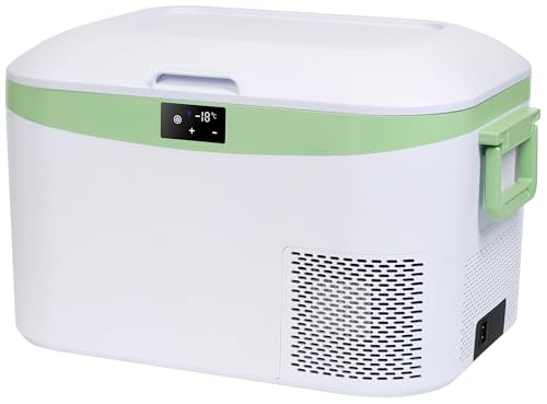 Megiu 12 Volt Car Refrigerator, Portable Freezer Compressor Cooler -18~+15℃ with 12V / 24V DC 110～240 Volt AC
