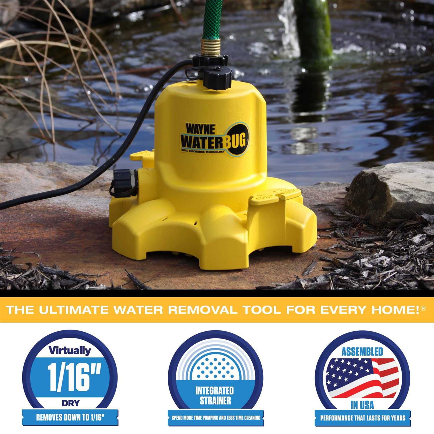 Wayne WaterBUG Submersible Utility Pump WWB - Shop Hardware Tools Online Store