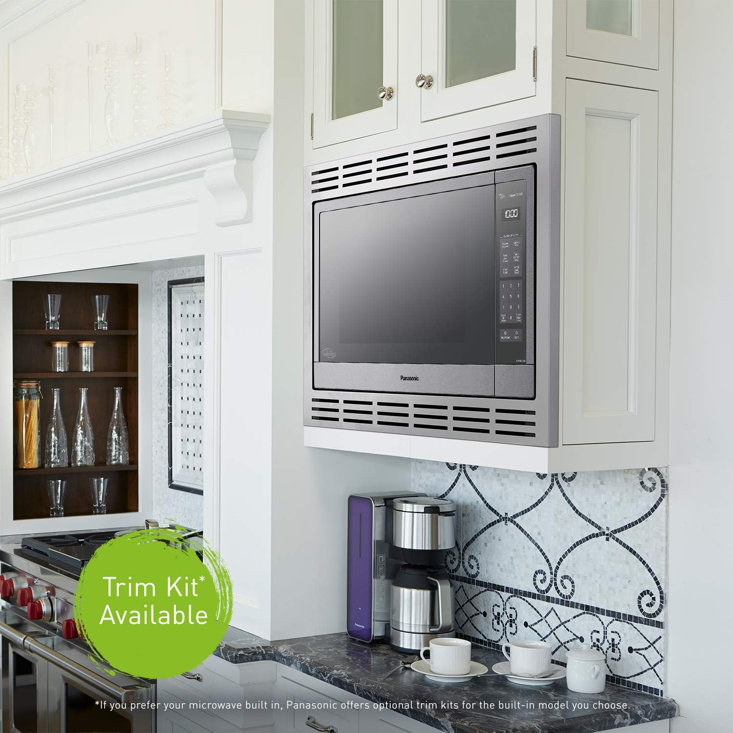 Panasonic Microwave Oven NN-SN97JS Stainless Steel and 30-inch Microwave Trim Kit for 2.2 cu ft, NN-TK932SS