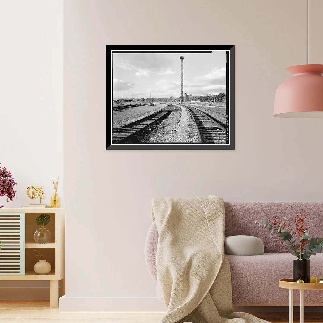 Historic Framed Print, Colorado & Southern Railway Denver Roundhouse Complex, Seventh Street, East of South Platte River, Denver, Denver County, CO - 2, 17-7/8" x 21-7/8"