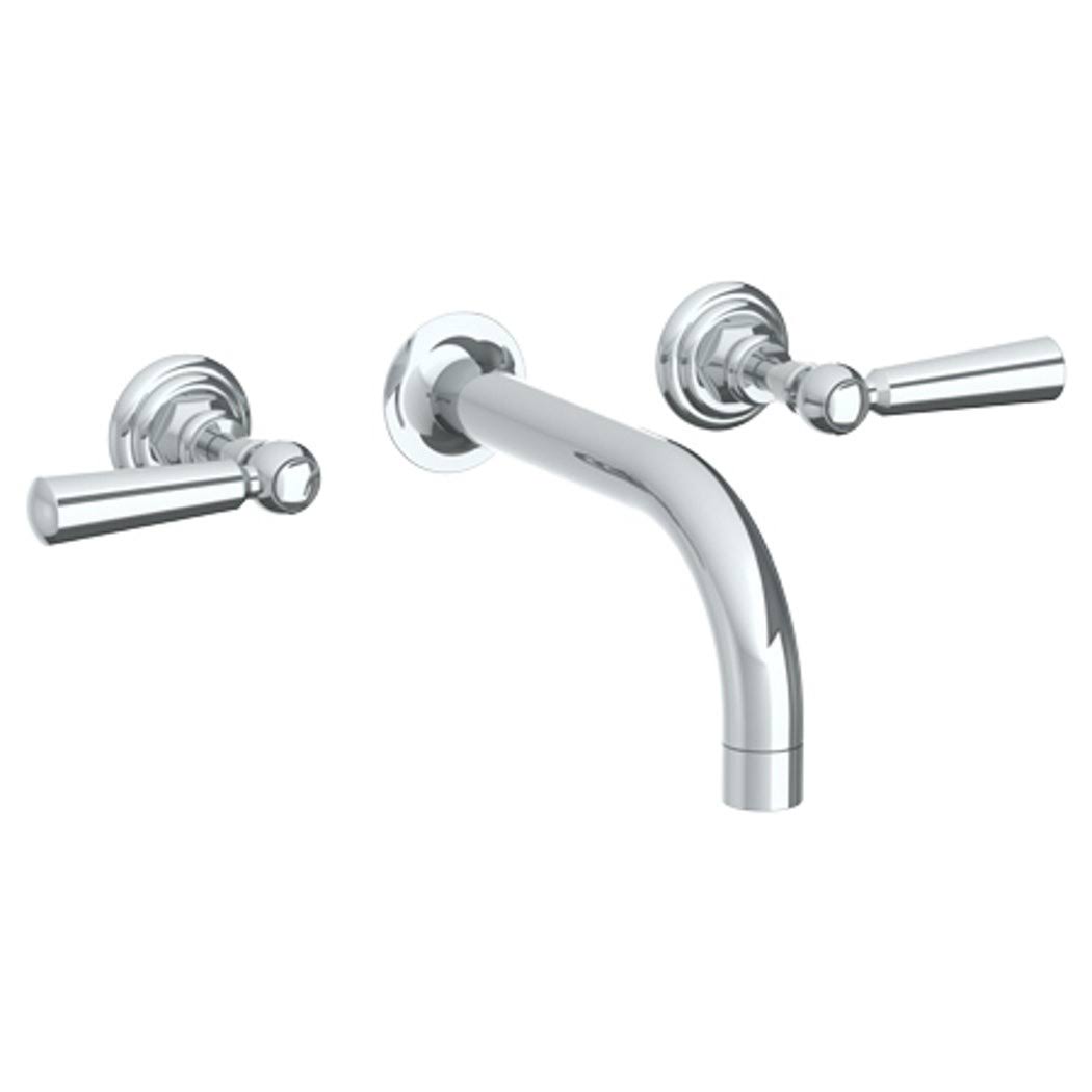 Watermark Haley 34-2.2-H4-AB Two Handle Wall Lavatory - Antique Brass