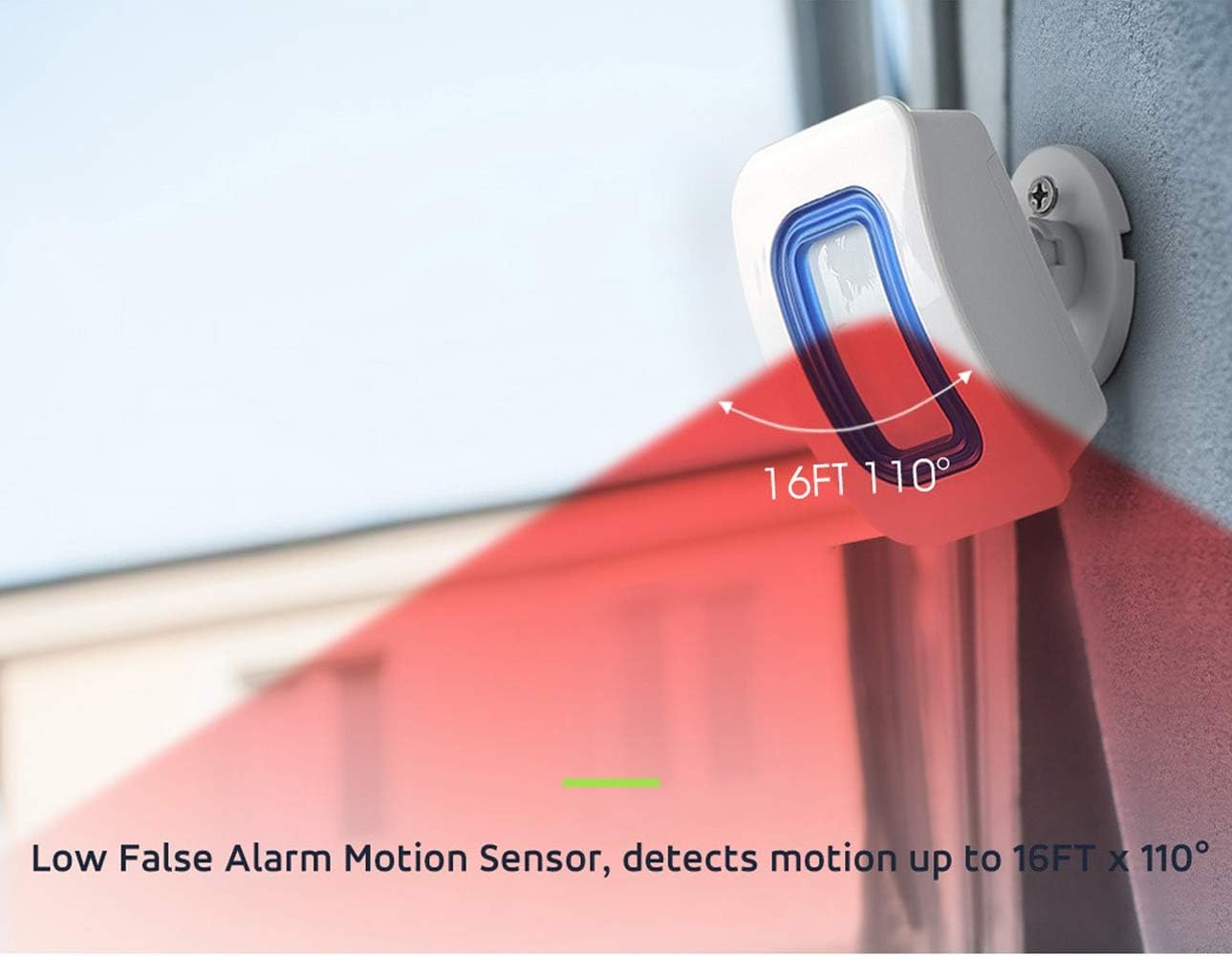 Caregiver Pager Indoor Motion Sensor Alarm Room Bed Alarms and Fall Prevention for Elderly Dementia Patients/Mailbox Alert Device for Home (2 Pager+1 Sensor)