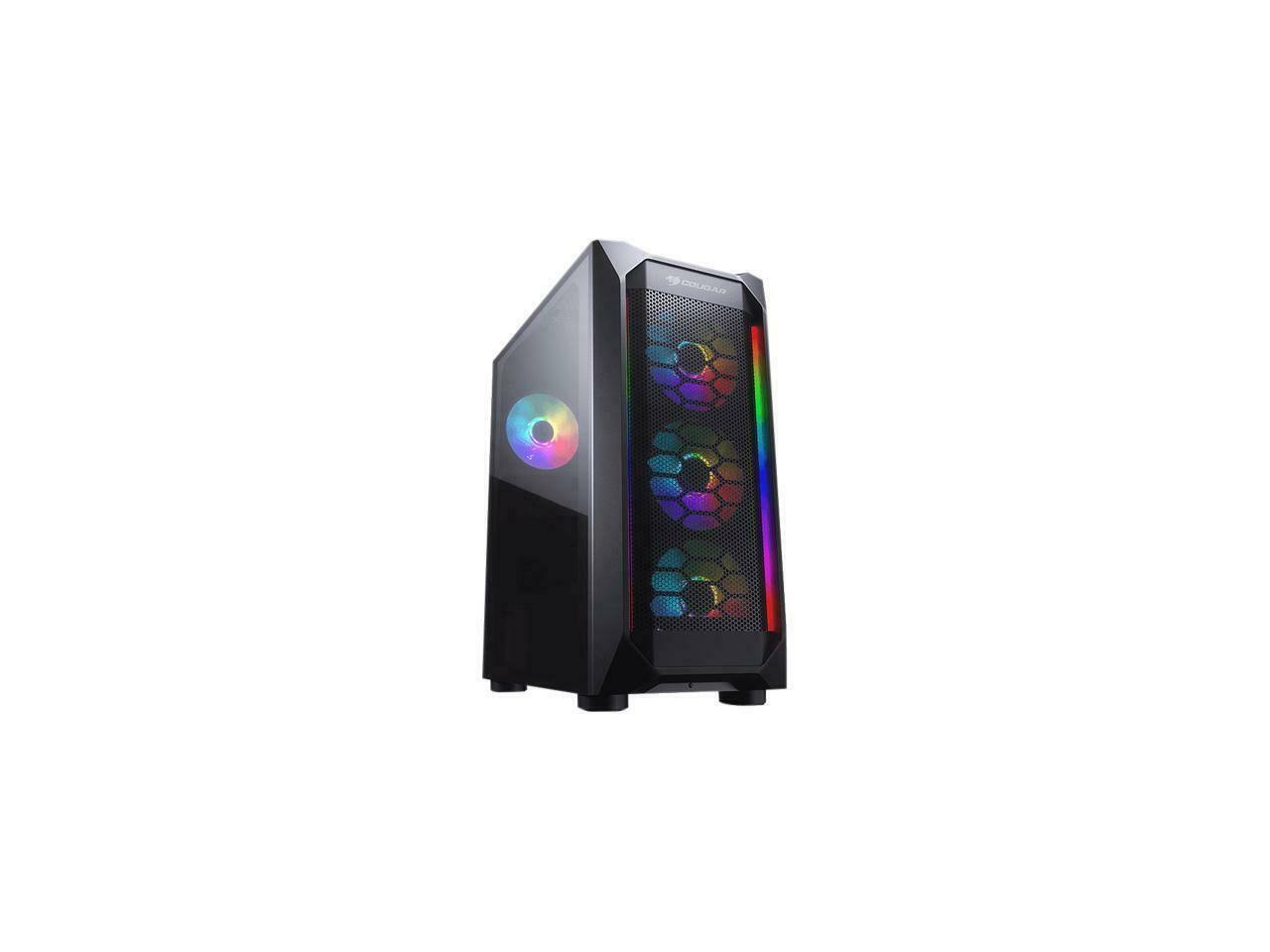 Cougar Case MX410 Mesh-G RGB ATX Gaming Mid-Tower Tempered Glass USB