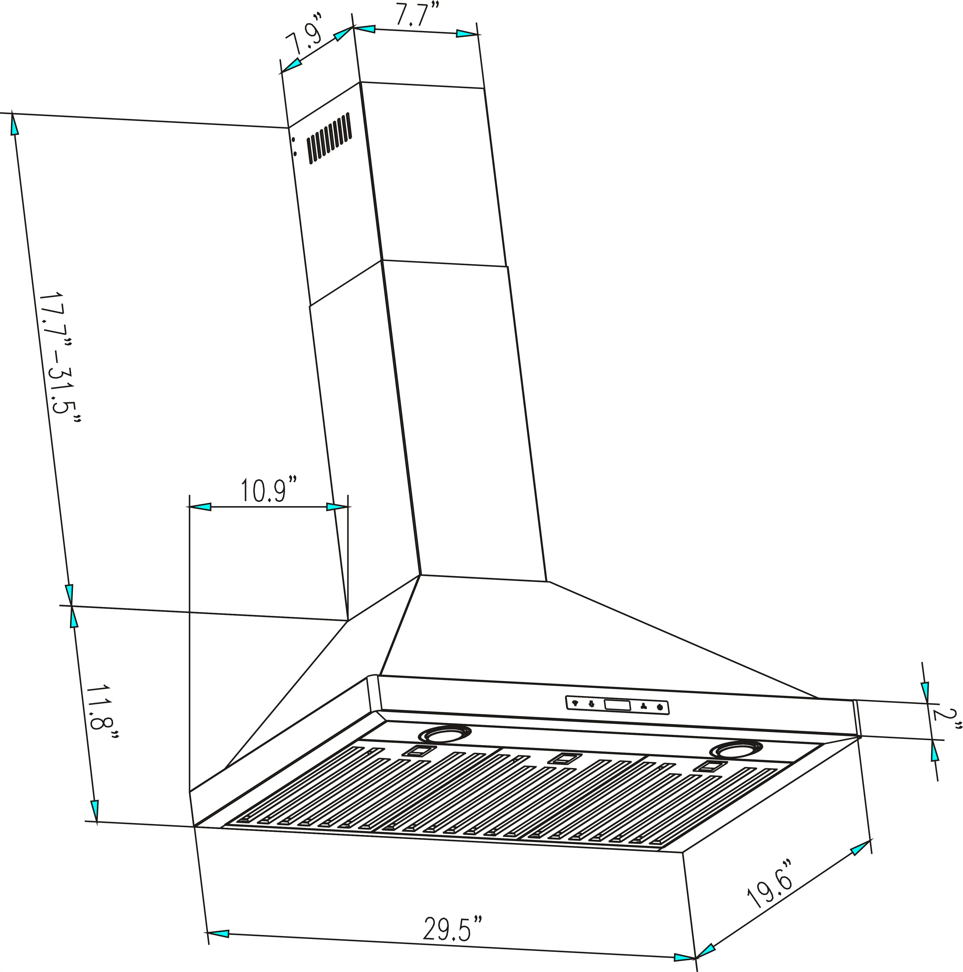 "2 Piece Kitchen Appliances Packages Including 30"" Gas Cooktop and 30"" Wall Mount Range Hood"