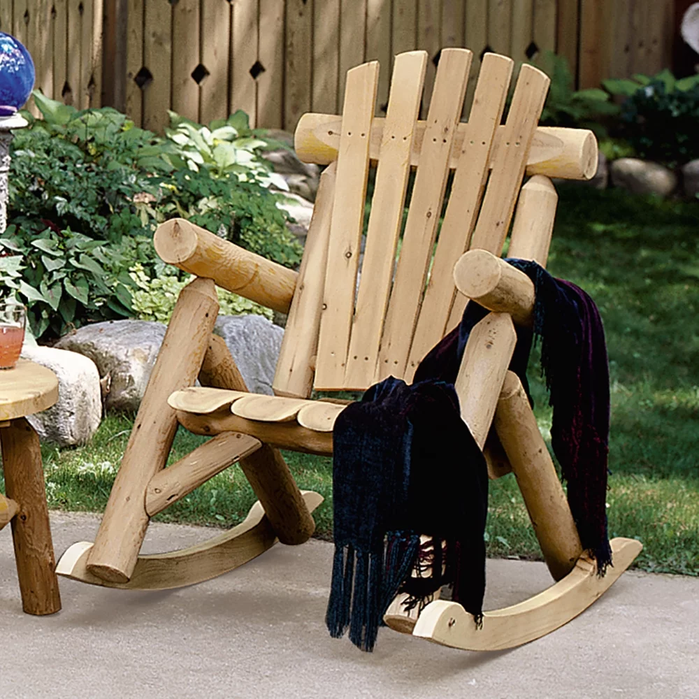 Lakeland Mills Classic Cedar Log Rocking Chair