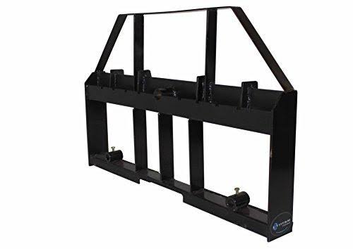 Titan Attachments 60x22 Skid Steer HD Pallet Fork Attachment 5500 lb Capacity Quick Tach Tractor