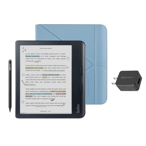 Kobo Libra Colour Black eReader with Case Bundle