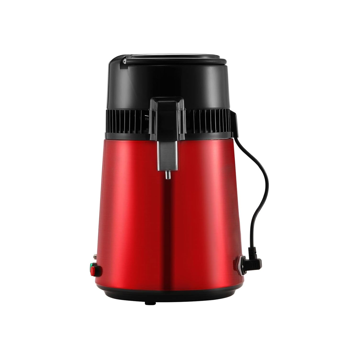 4L 1.05 Gallon Water Distiller Pure Water Purifier Filter for Home Countertop, 750W Distilled Water Maker, Stainless Steel Interior Machine to Make Clean Water, Red