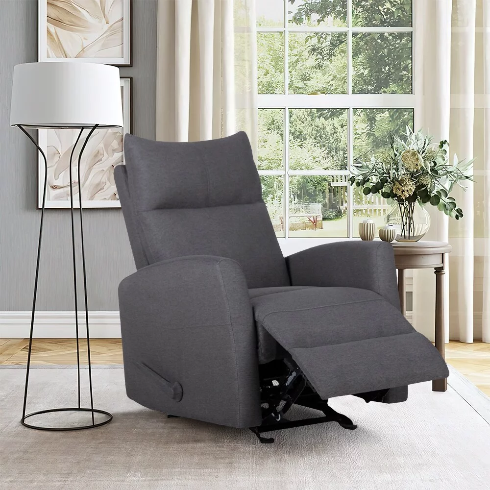 Kayto INC Fabric Rocker Recliner Chair Steel Glider Recliner Living Room Sofa