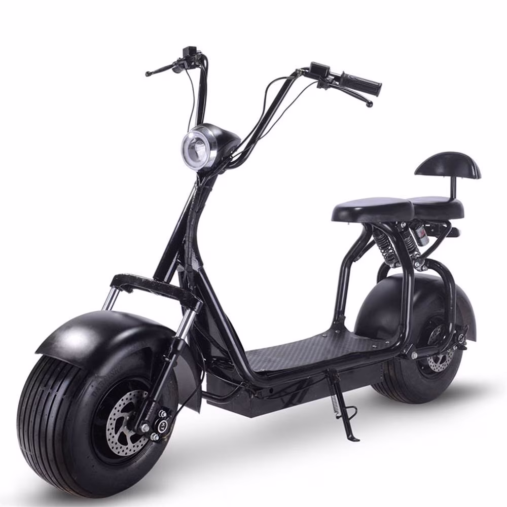 LISUEYNE 1000W Electric Scooter, 60V 18ah Electric Scooter with Seat,Up to 25Mph, 23 Miles Range,Hydarulic Front & Rear Brake, LED Headlights, Adjustable Handlebar, Black