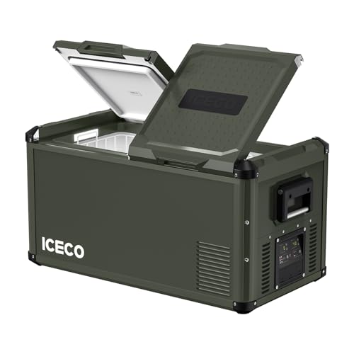 ICECO VL Pro Series Portable Refrigerator, 12V Refr,igerator, Car Fridge Freezer, Multi-directional Lid, Steel Compact Refrigerator Powered by SECOP, Home & Car Use