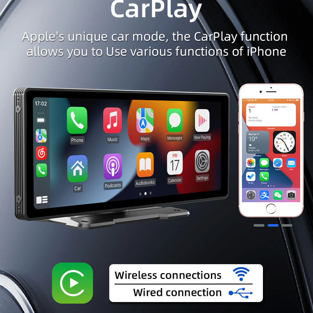 10.26 inch Dash Cam Rear View Camera IPS Color Screen Carplay And Android Smart Player in Car DVR BT FM Mirror Monitor