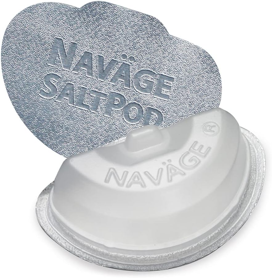 Navage Essentials Bundle - Navage Nasal Irrigation System - Saline Nasal Rinse Kit with 1 Navage Nose Cleaner, 30 SaltPods, Countertop Caddy and Burgundy Travel Bag