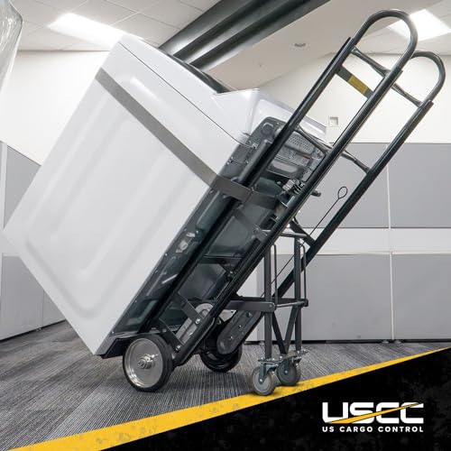 Steel Hand Truck - Heavy Duty 1,000-1,200 Pound Capacity - Appliance Hand Dolly with Single Auto Recoil System